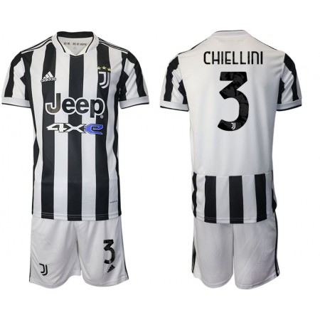 Billiga Fotbollströjor Juventus Giorgio Chiellini 3 Barn Hemma tröja 2021/22 Kortärmad 
